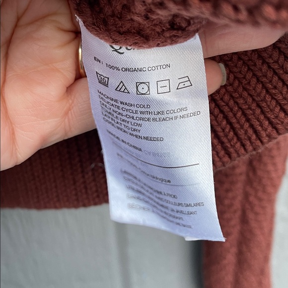 Quince Cable Knit Sweater 100% Organic Cotton Size: S - Picture 5 of 13